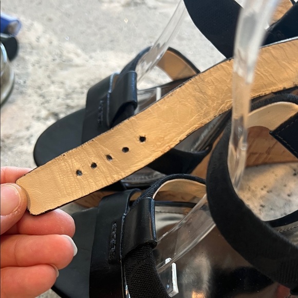 ⭐🍒 COACH Charla Black and Tan Wedge Sandals⭐$4.99 shipping - Picture 4 of 12